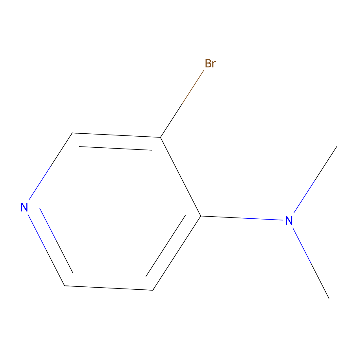 3-Bromo-N,N-dimethylpyridin-4-amine molecular structure, CAS 84539-35-5