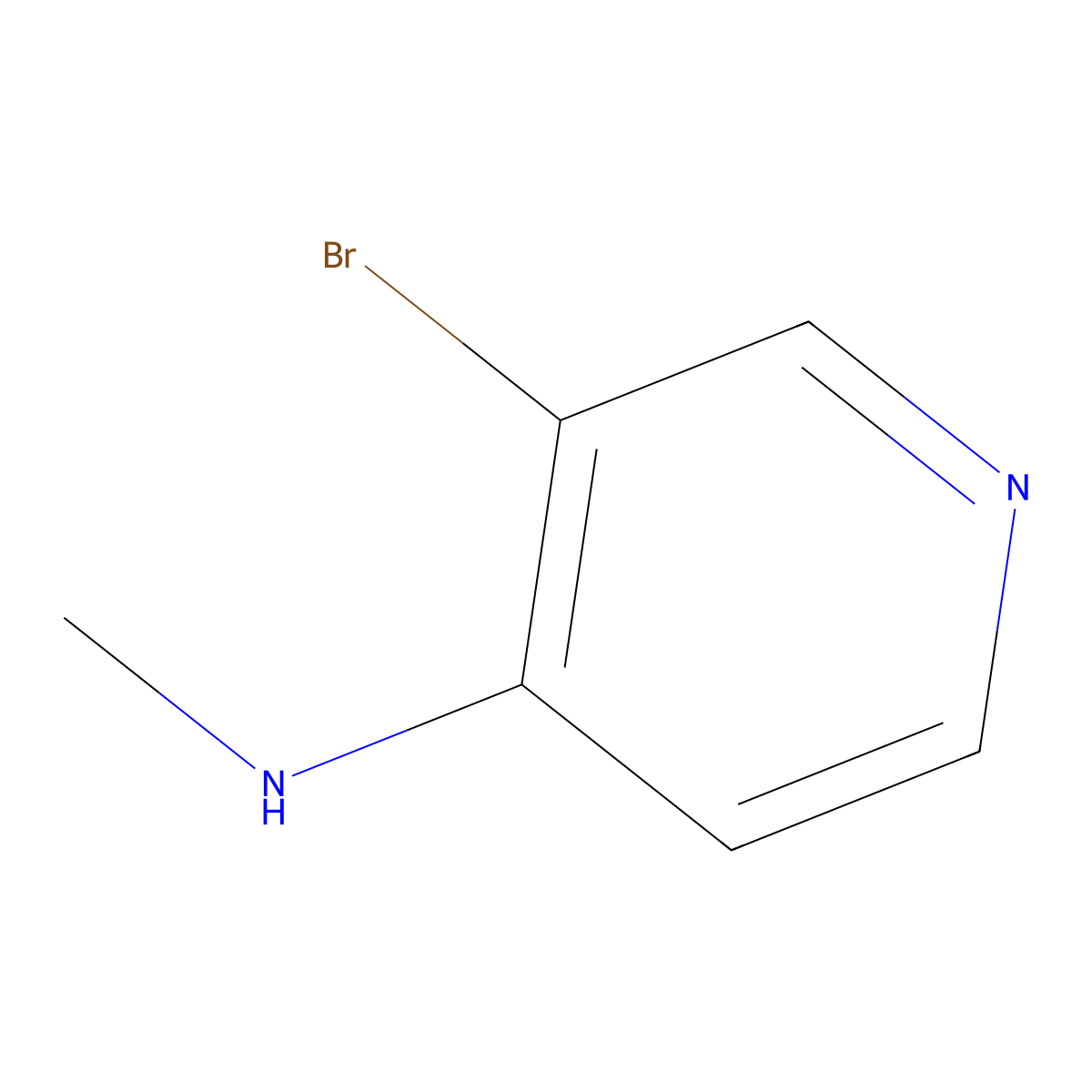 3-bromo-N-methylpyridin-4-amine molecular structure, CAS 84539-38-8