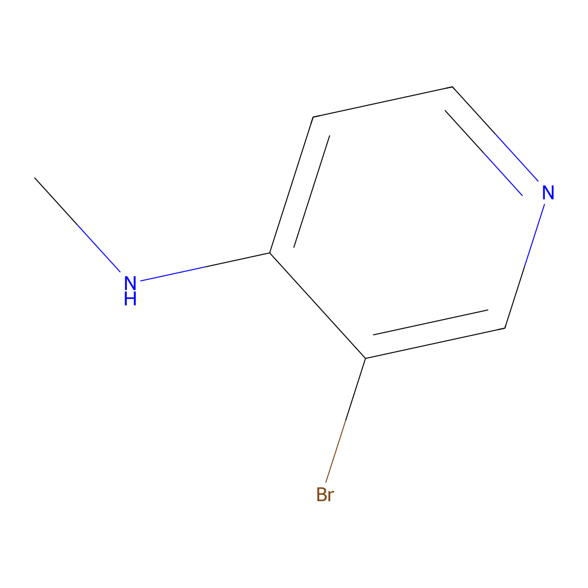 3-bromo-N-methylpyridin-4-amine molecular structure, CAS 84539-38-8
