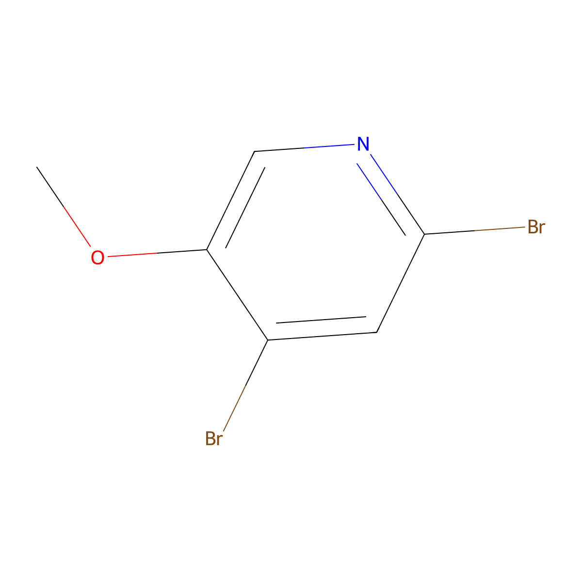 2,4-Dibromo-5-methoxypyridine molecular structure, CAS 84539-48-0