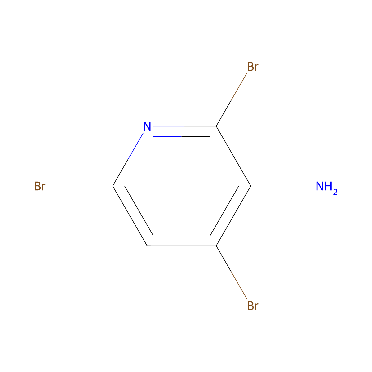 2,4,6-Tribromopyridin-3-amine molecular structure, CAS 84539-49-1
