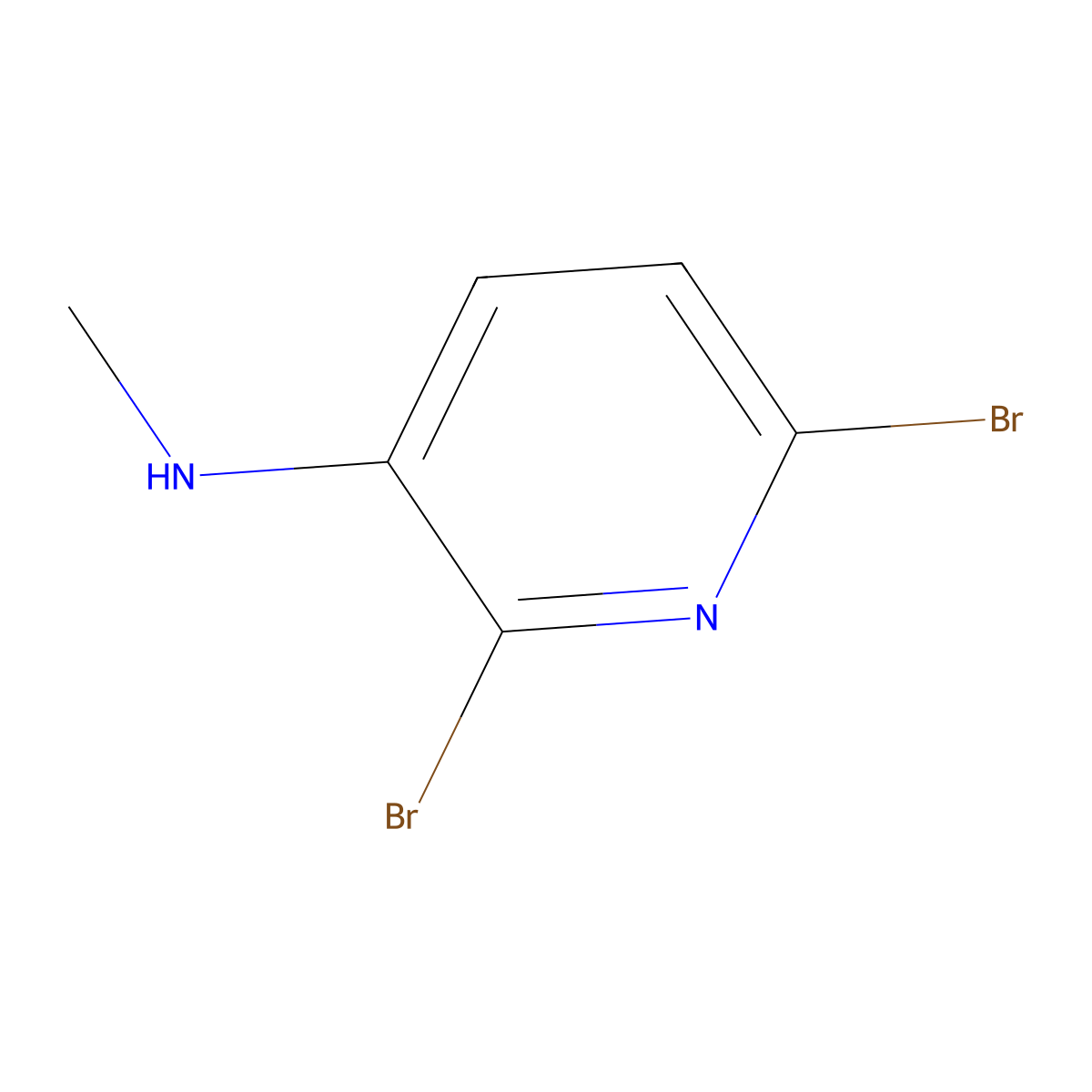2,6-dibromo-N-methylpyridin-3-amine molecular structure, CAS 84539-50-4