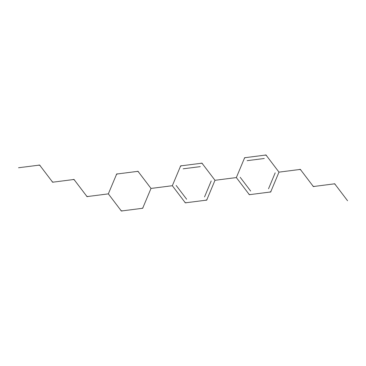 trans-4-Butyl-4'-(4-pentylcyclohexyl)-1,1'-biphenyl molecular structure, CAS 84540-36-3