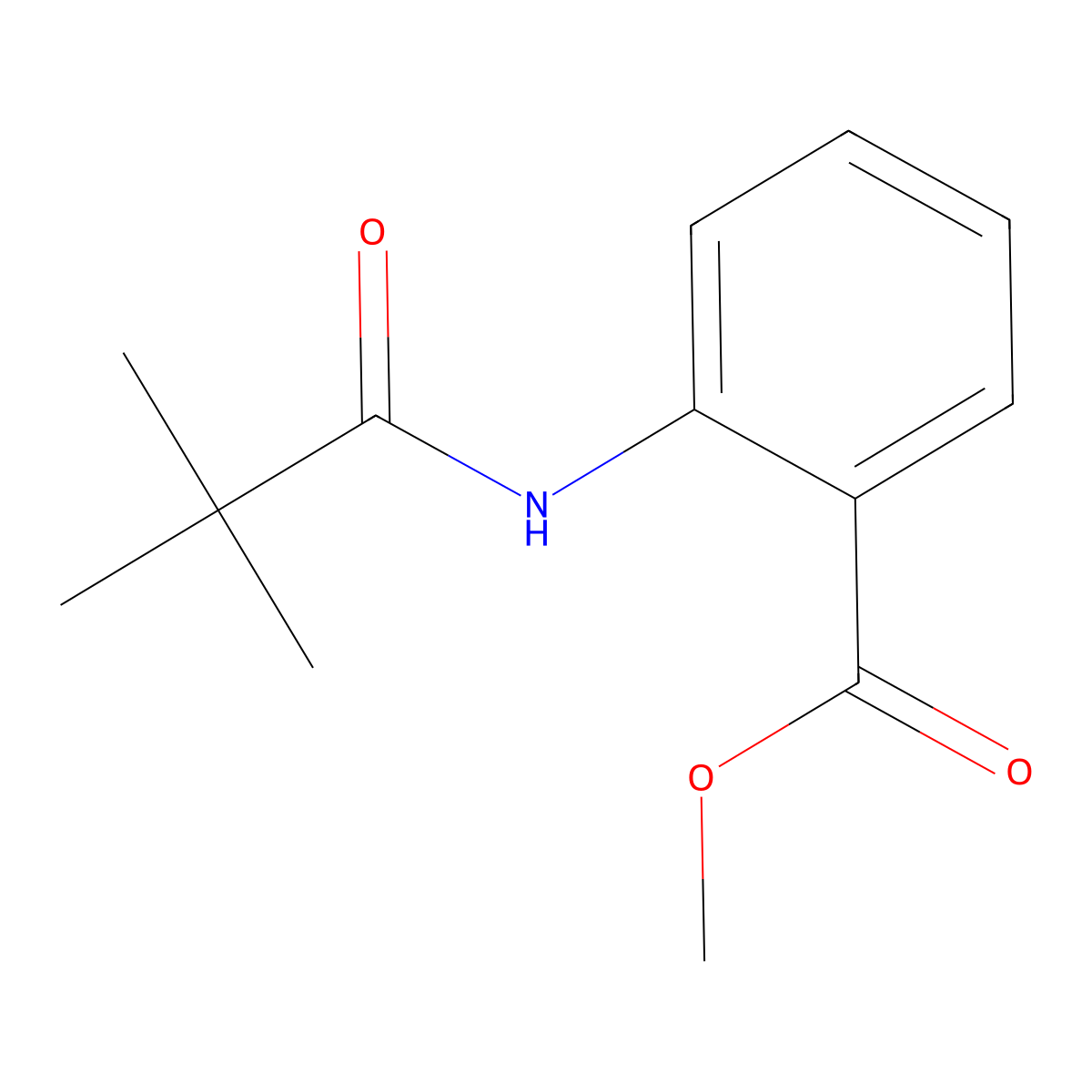 Methyl 2-((2,2-dimethyl-1-oxopropyl)amino)benzoate molecular structure, CAS 84540-62-5