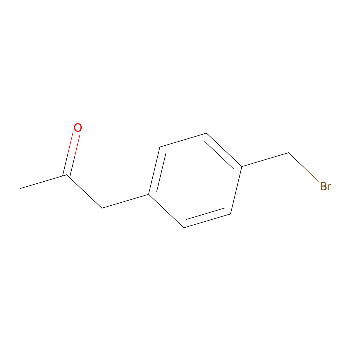 1-(4-(Bromomethyl)phenyl)propan-2-one molecular structure, CAS 84542-09-6
