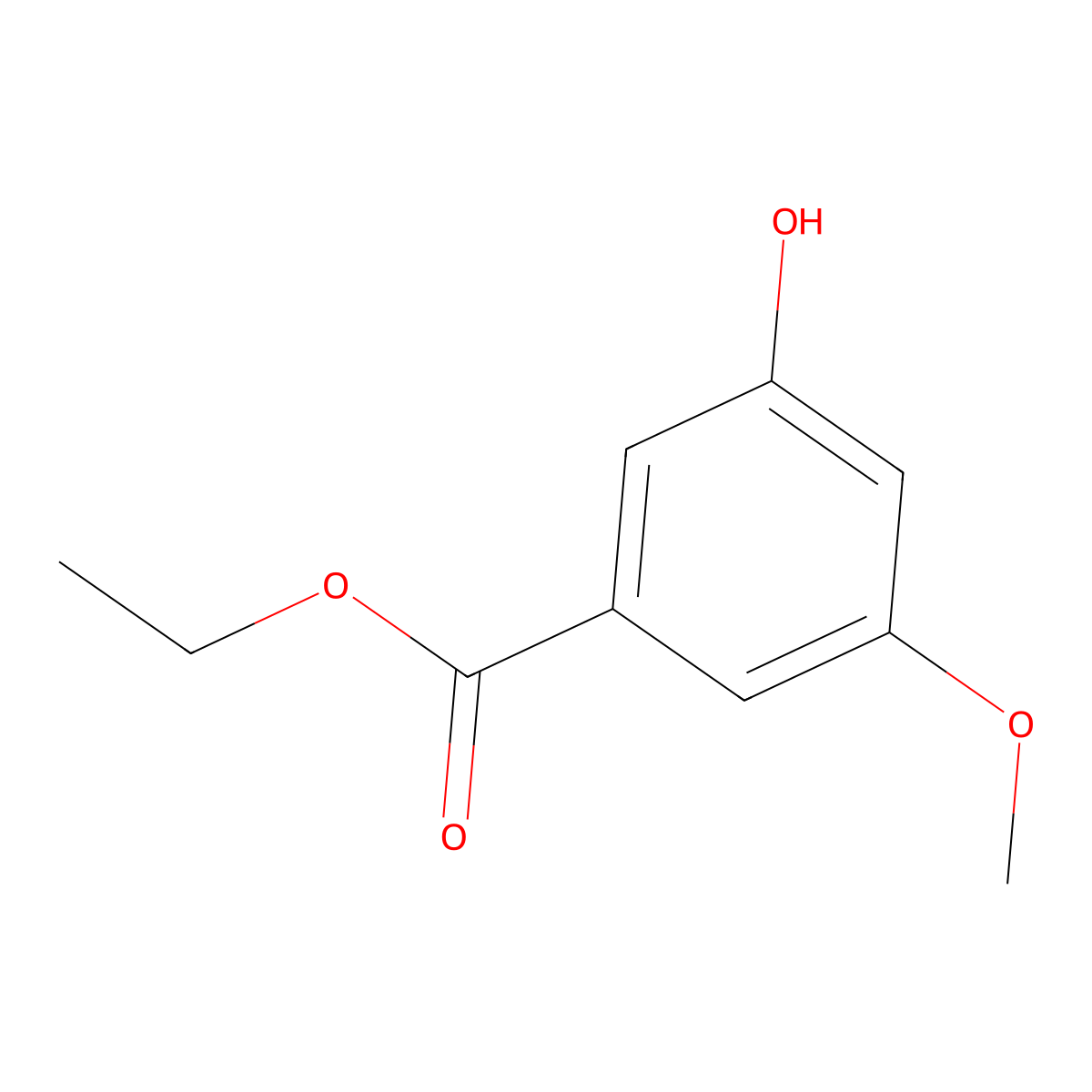 Ethyl 3-hydroxy-5-methoxybenzoate molecular structure, CAS 84542-51-8