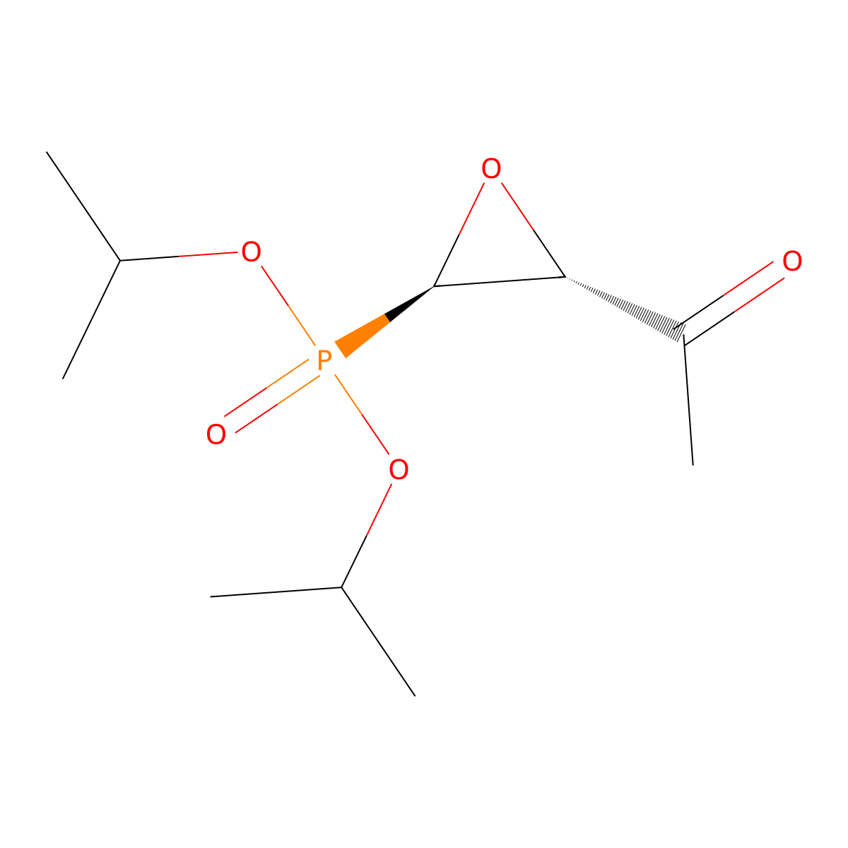 Diisopropyl trans-(3-Acetyl-2-oxiranyl)phosphonate molecular structure, CAS 84542-91-6