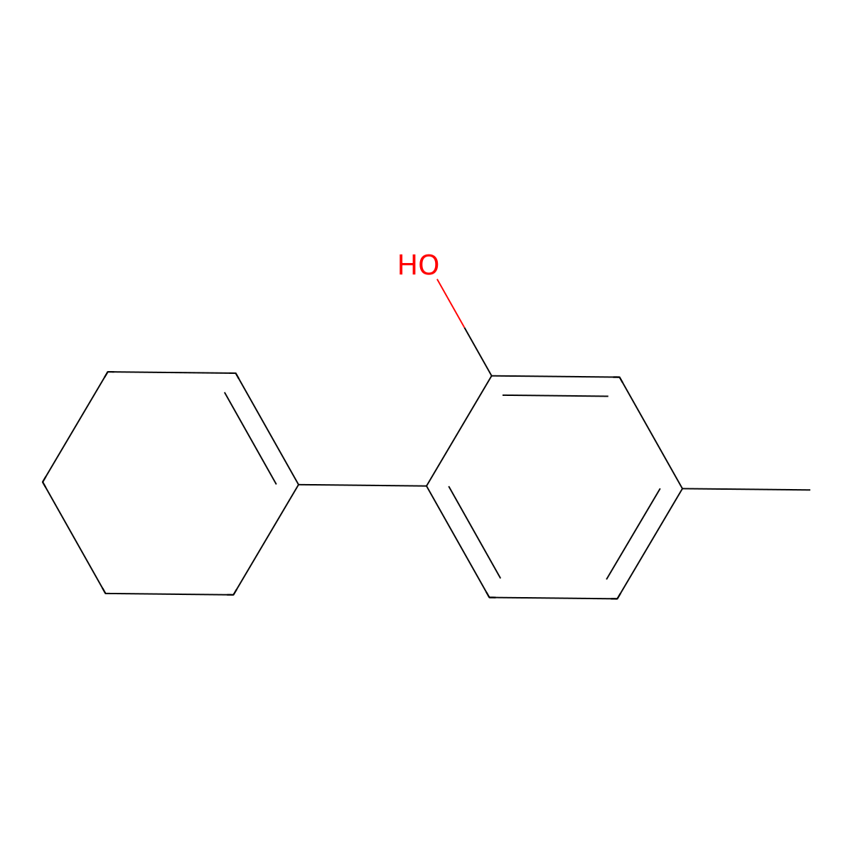 2-(1-Cyclohexen-1-yl)-5-methylphenol molecular structure, CAS 845457-21-8