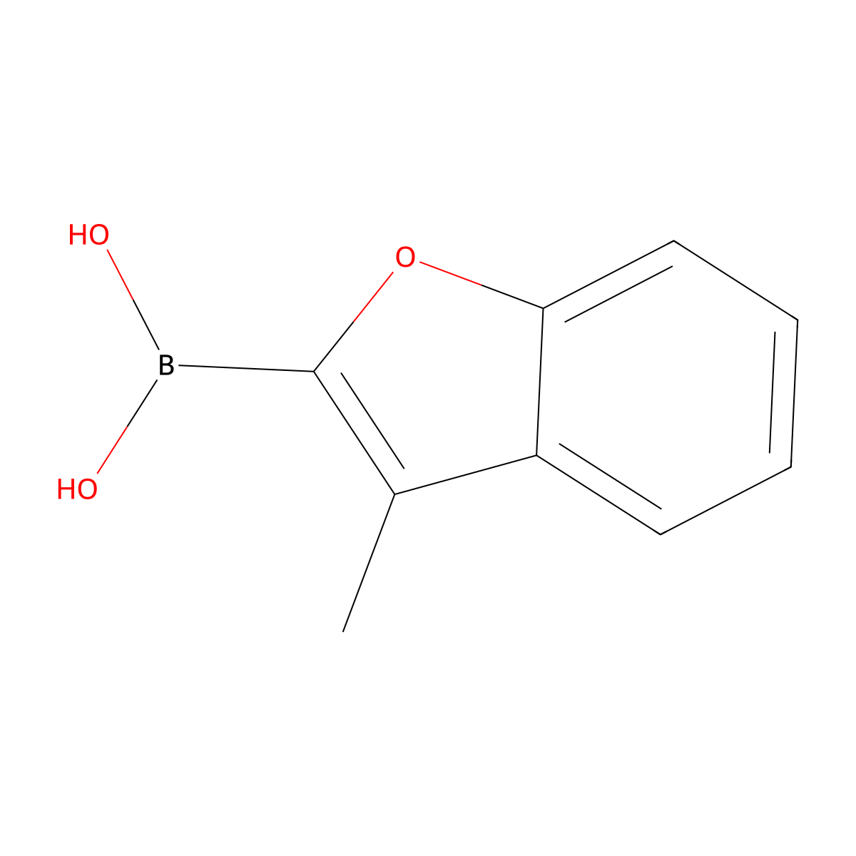 (3-Methylbenzofuran-2-yl)boronic acid molecular structure, CAS 845457-55-8