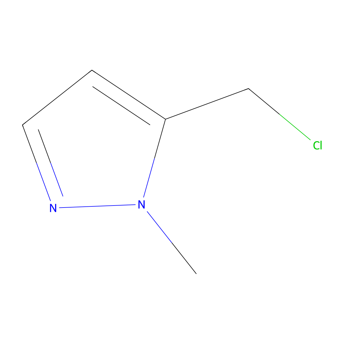 5-(Chloromethyl)-1-methyl-1H-pyrazole molecular structure, CAS 84547-63-7