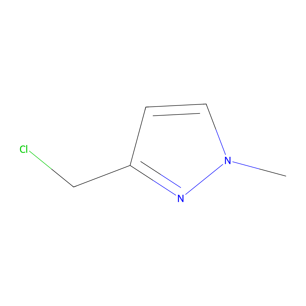 3-(Chloromethyl)-1-methyl-1H-pyrazole molecular structure, CAS 84547-64-8