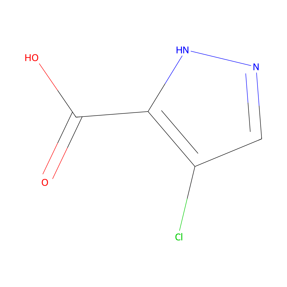 4-Chloro-1H-pyrazole-3-carboxylic acid molecular structure, CAS 84547-87-5
