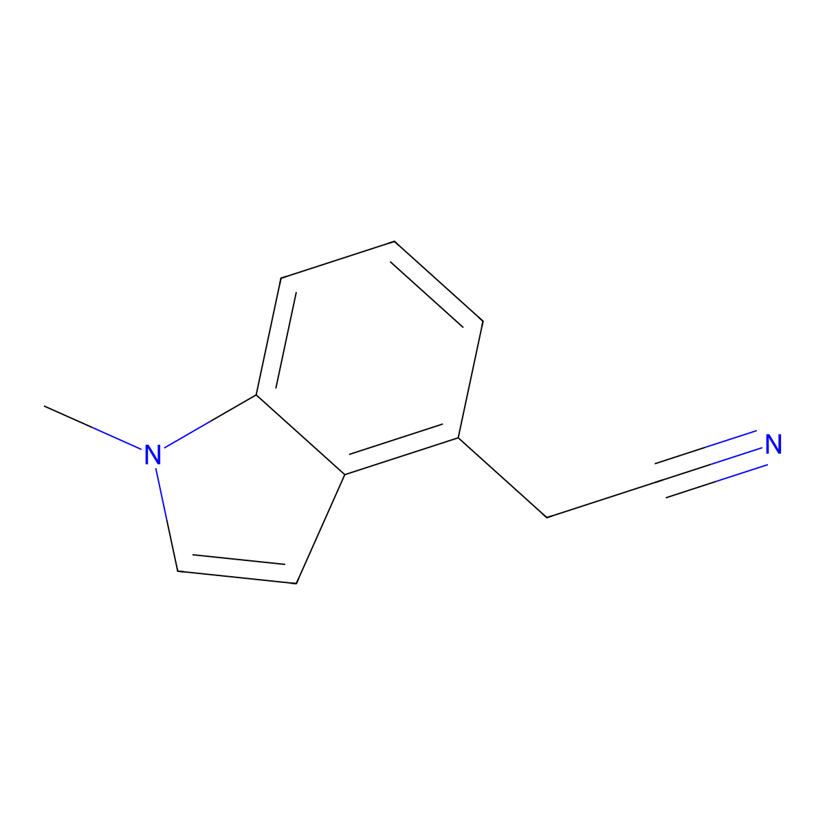 1-Methyl-1H-indole-4-acetonitrile molecular structure, CAS 84548-94-7