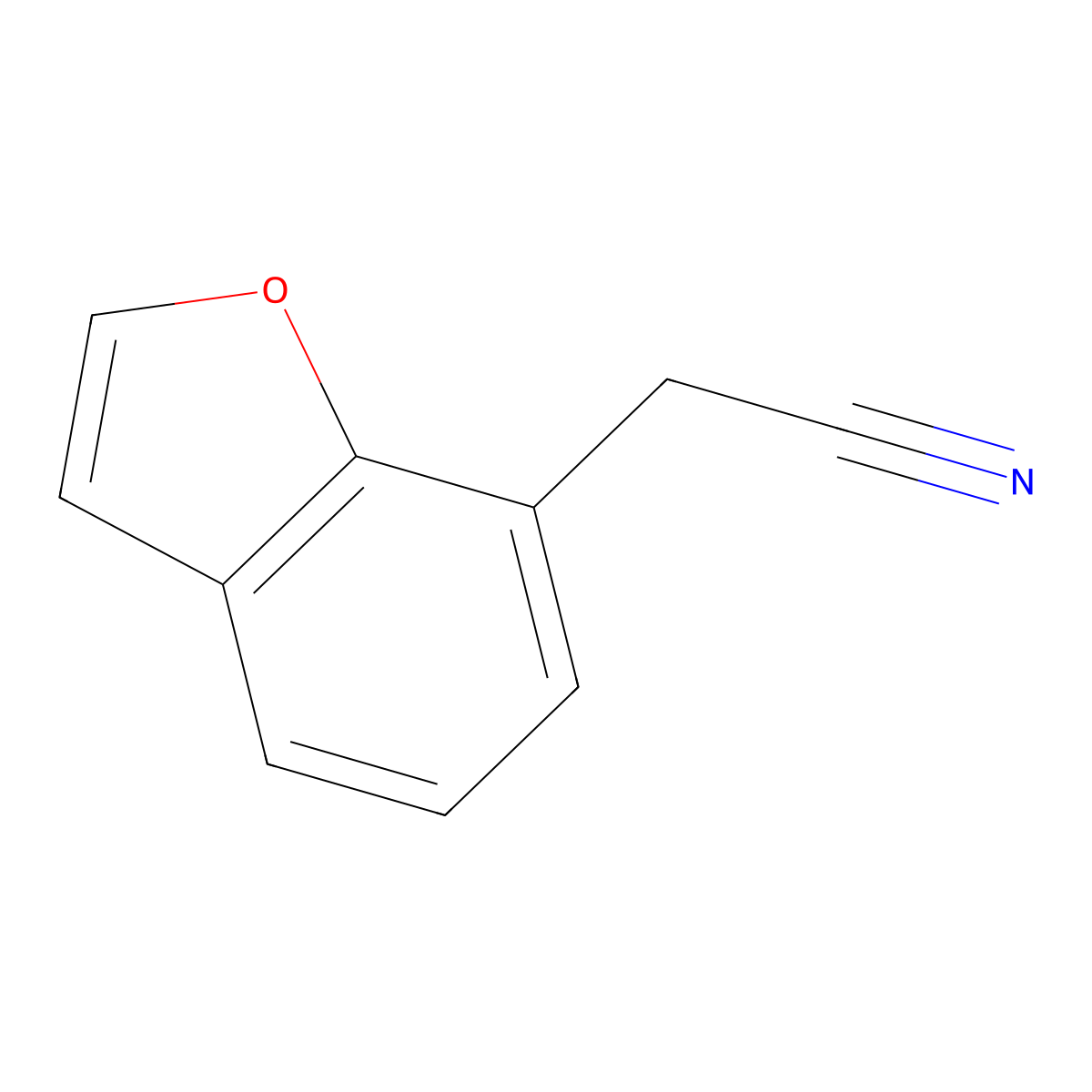 2-(1-Benzofuran-7-yl)acetonitrile molecular structure, CAS 84549-03-1