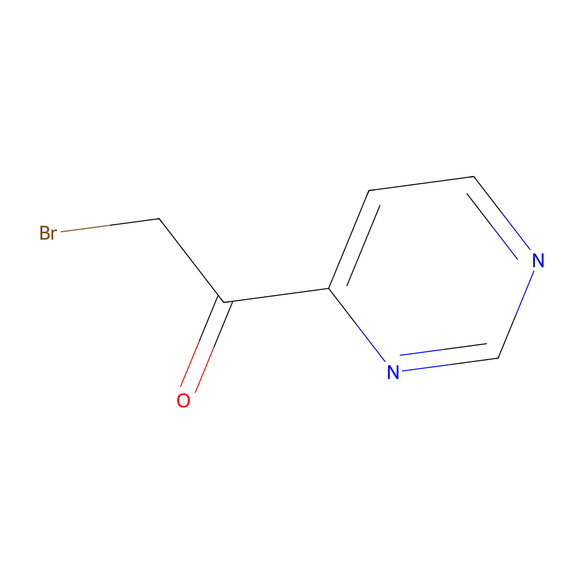 2-Bromo-1-(pyrimidin-4-yl)ethanone molecular structure, CAS 845504-81-6