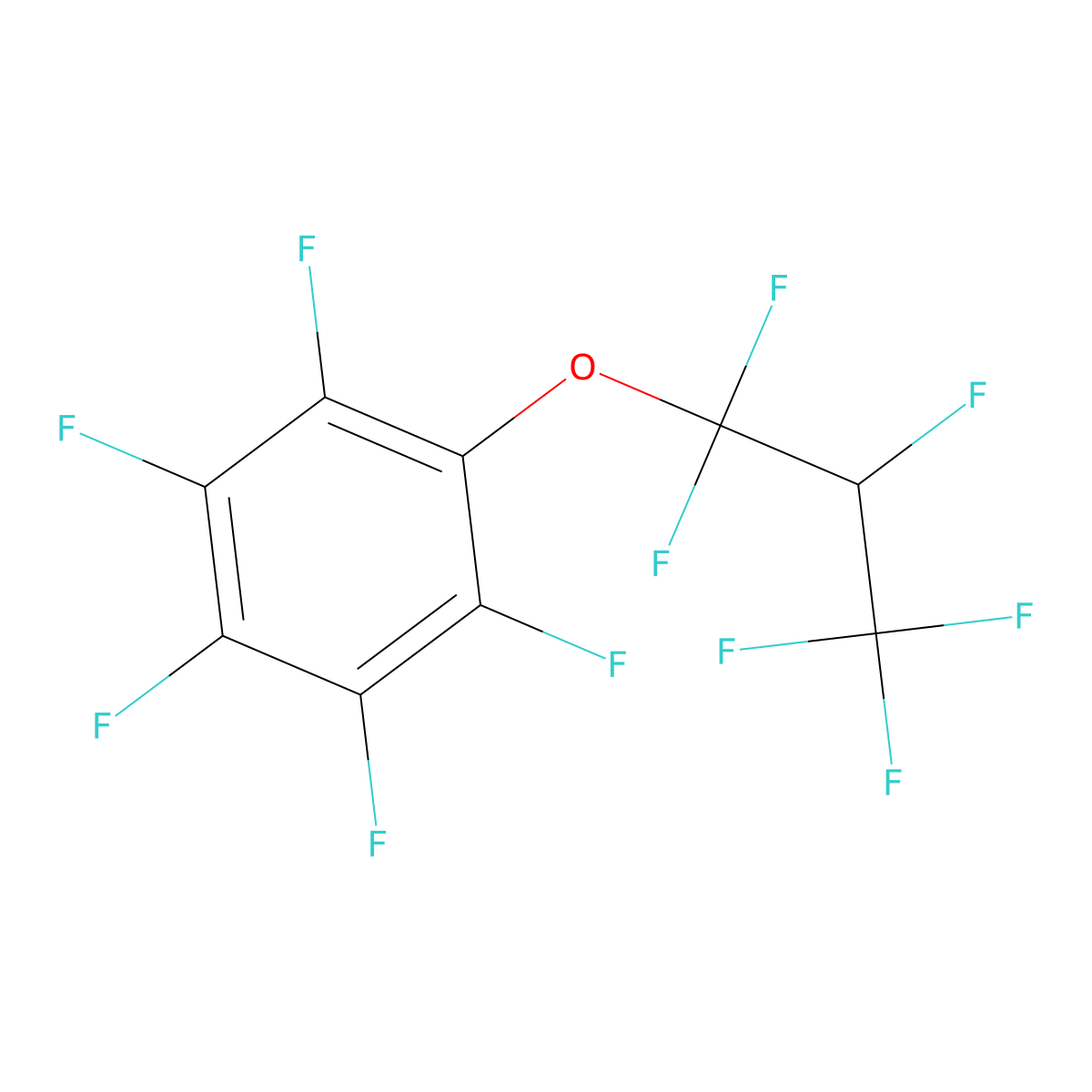 1,2,3,4,5-Pentafluoro-6-(1,1,2,3,3,3-hexafluoropropoxy)benzene molecular structure, CAS 845523-35-5