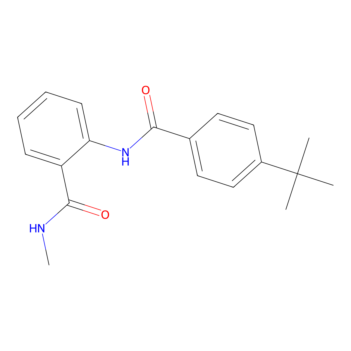2-[(4-tert-butylbenzoyl)amino]-N-methylbenzamide molecular structure, CAS 845529-12-6