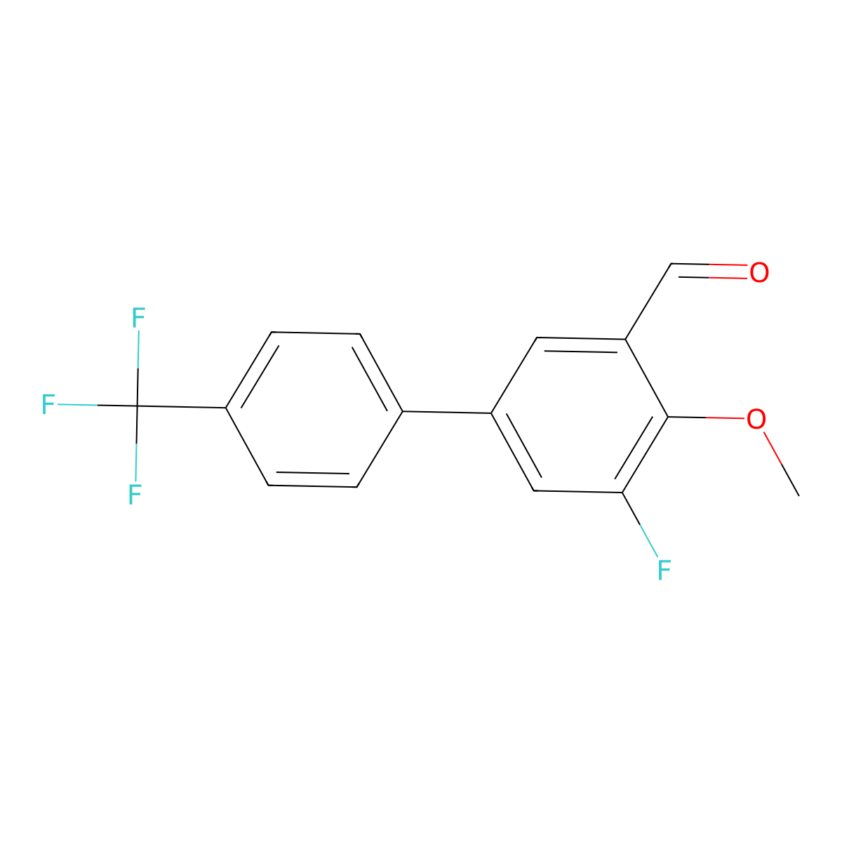 5-Fluoro-4-methoxy-4'-trifluoromethyl-biphenyl-3-carboxaldehyde molecular structure, CAS 845529-76-2