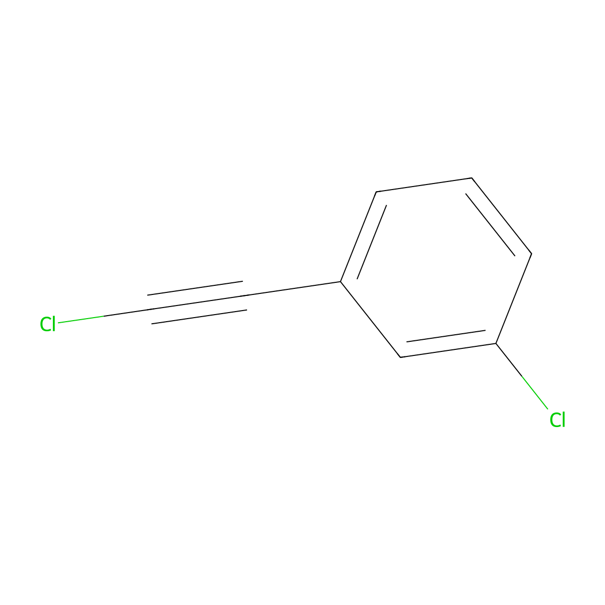 1-Chloro-3-(chloroethynyl)benzene molecular structure, CAS 84553-19-5