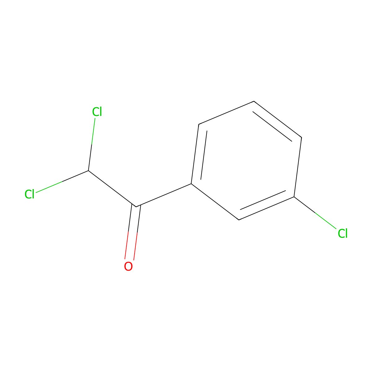 2,2-Dichloro-1-(3-chlorophenyl)ethan-1-one molecular structure, CAS 84553-20-8