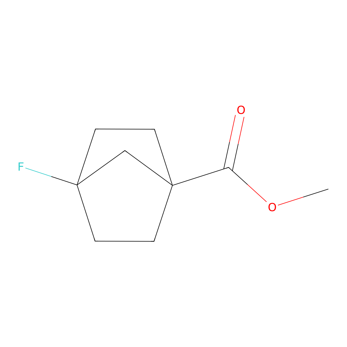 Methyl 4-fluorobicyclo[2.2.1]heptane-1-carboxylate molecular structure, CAS 84553-41-3