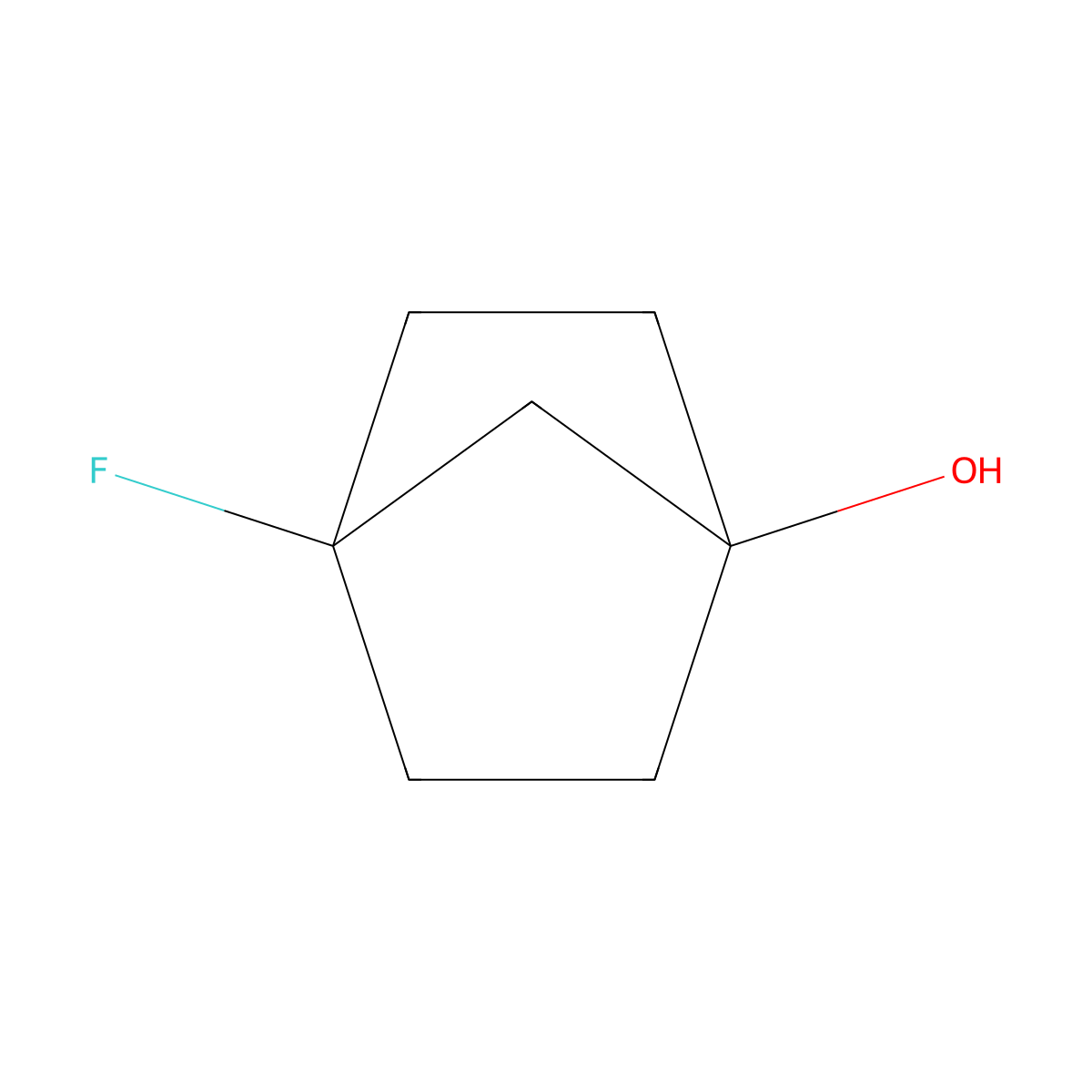 4-Fluorobicyclo[2.2.1]heptan-1-ol molecular structure, CAS 84553-46-8
