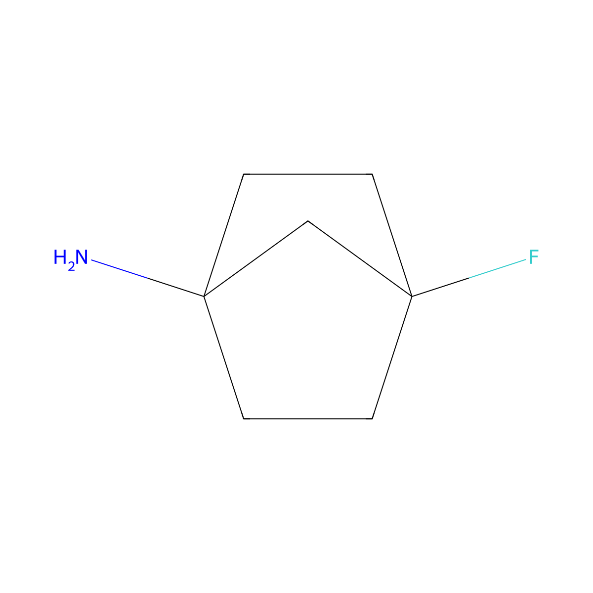 4-Fluorobicyclo[2.2.1]heptan-1-amine molecular structure, CAS 84553-48-0