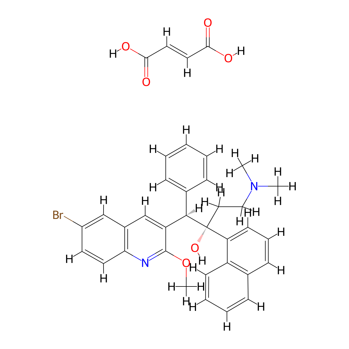 Bedaquiline Fumarate molecular structure, CAS 845533-86-0