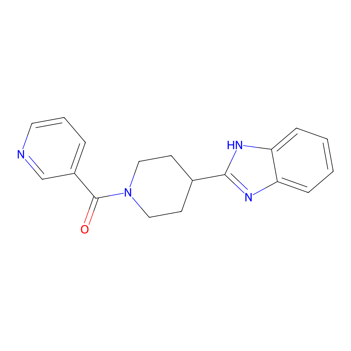 [4-(1H-benzimidazol-2-yl)piperidin-1-yl](pyridin-3-yl)methanone molecular structure, CAS 845539-69-7