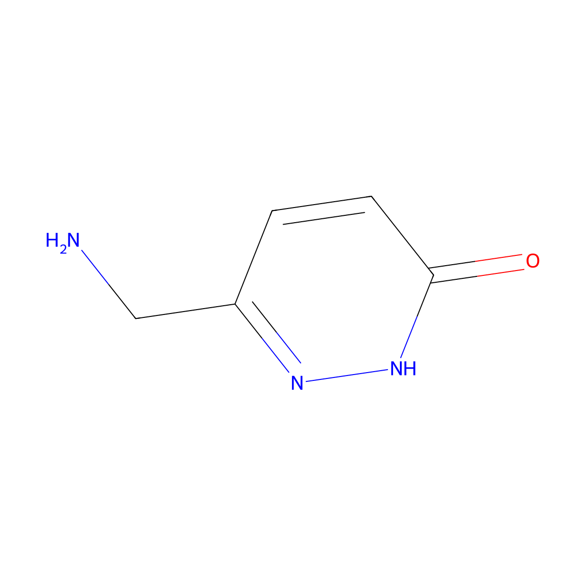 3(2H)-Pyridazinone, 6-(aminomethyl)- molecular structure, CAS 84554-11-0