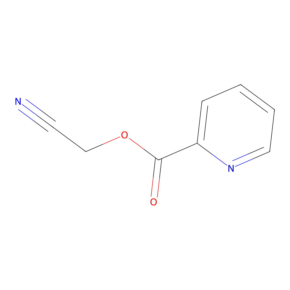 Cyanomethyl picolinate molecular structure, CAS 84555-18-0