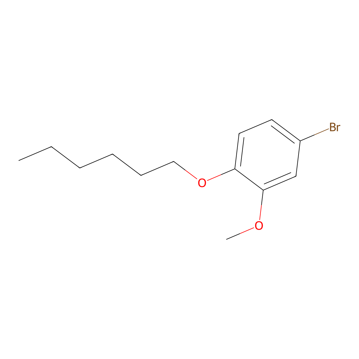 4-Bromo-1-(hexyloxy)-2-methoxybenzene molecular structure, CAS 845550-79-0