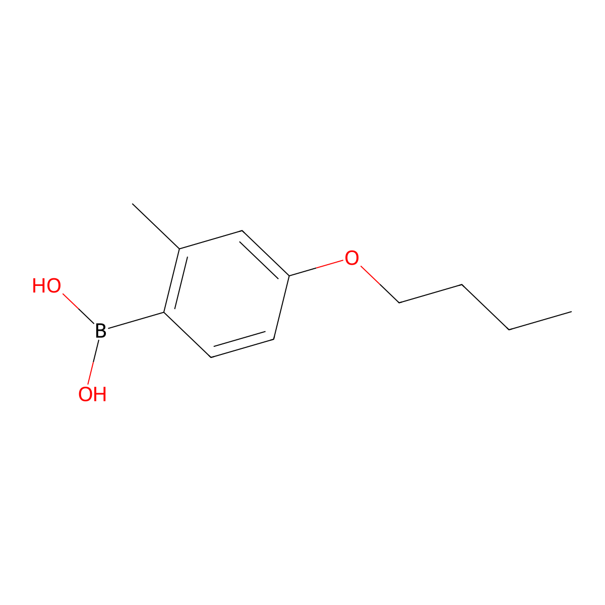 4-Butoxy-2-methylphenylboronic acid molecular structure, CAS 845551-43-1