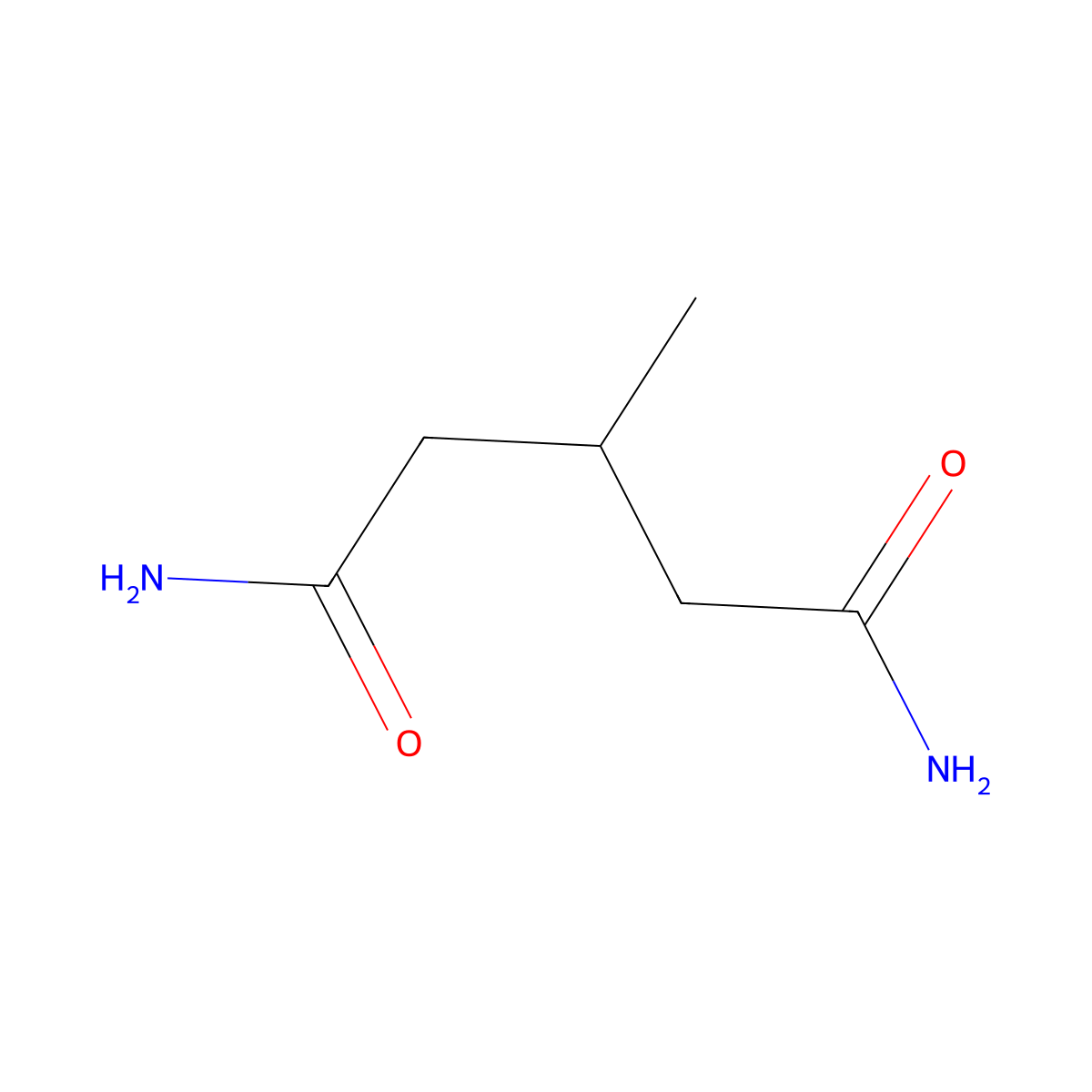 3-Methylpentanediamide molecular structure, CAS 84557-86-8