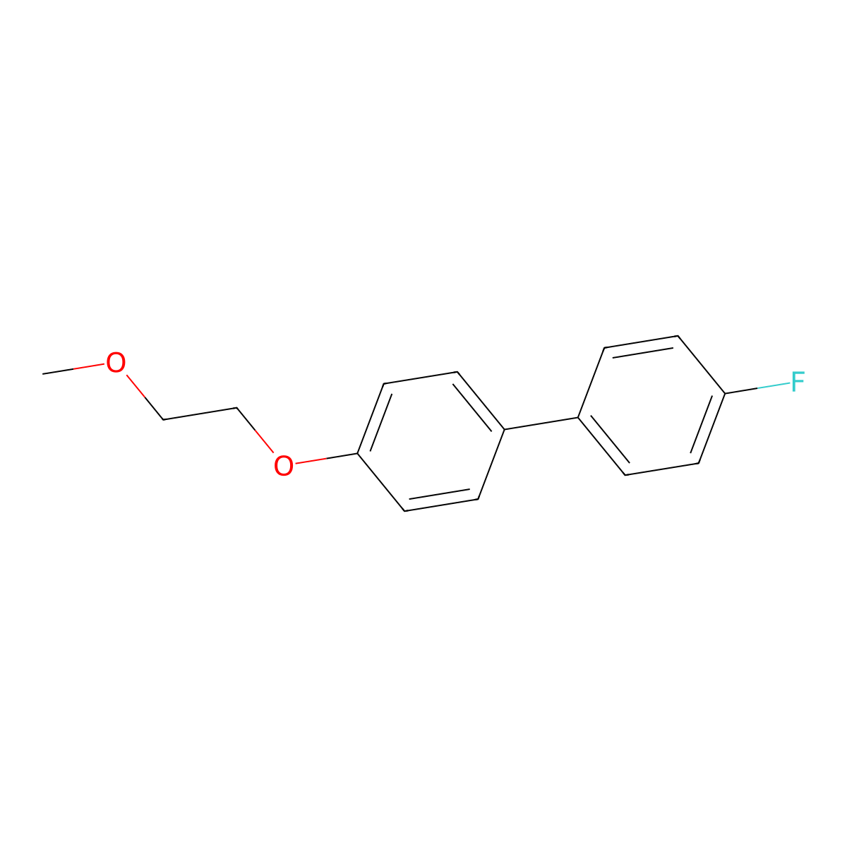 4-Fluoro-4'-(2-methoxyethoxy)-1,1'-biphenyl molecular structure, CAS 84557-95-9