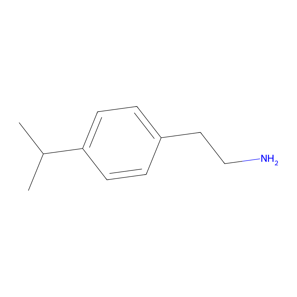 2-(4-(Propan-2-yl)phenyl)ethan-1-amine molecular structure, CAS 84558-03-2