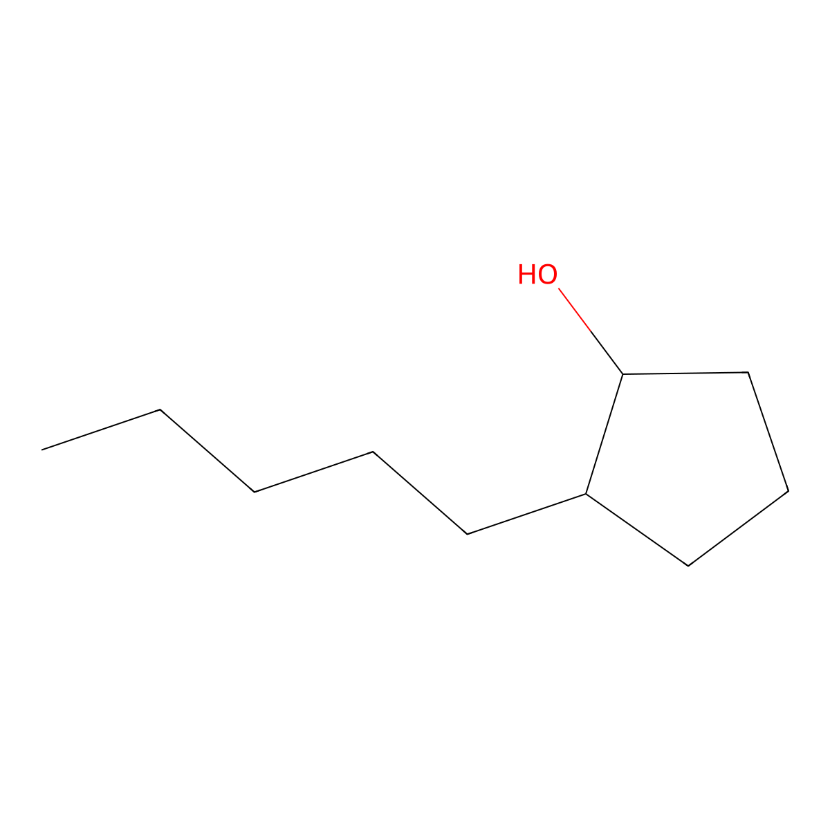 2-Pentylcyclopentan-1-ol molecular structure, CAS 84560-00-9