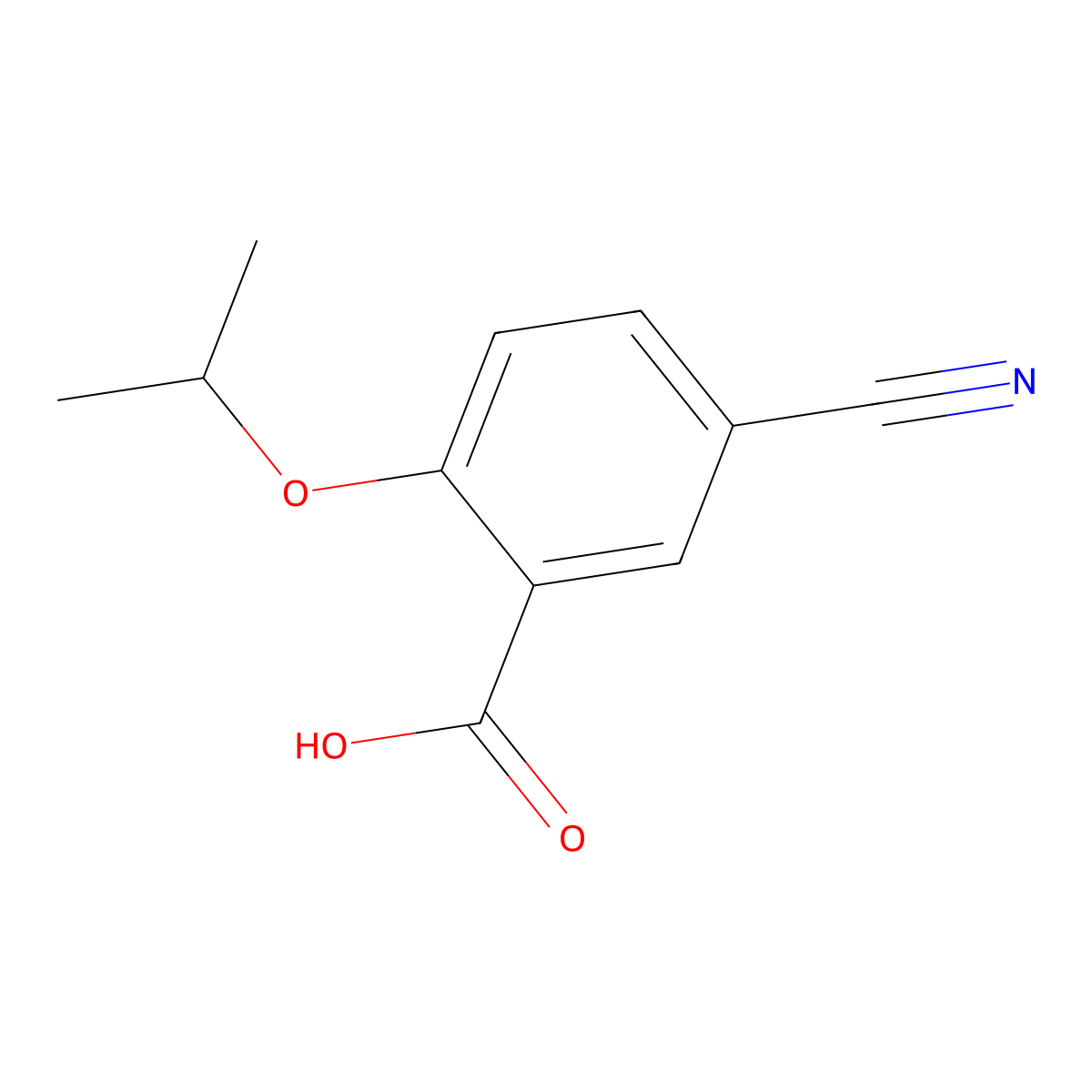 5-Cyano-2-isopropoxybenzoic acid molecular structure, CAS 845616-14-0