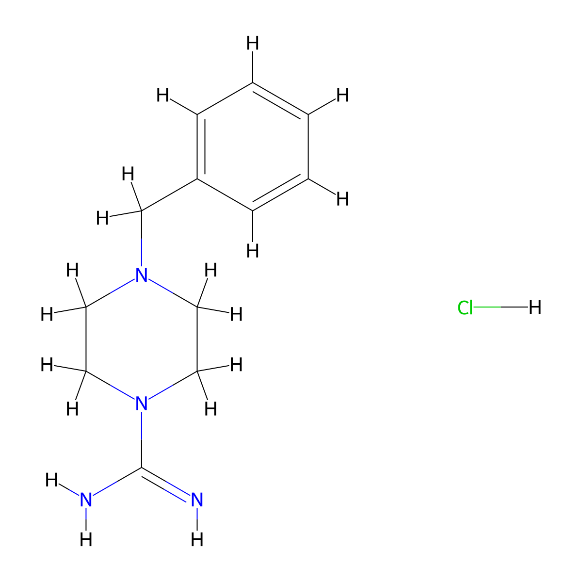 4-Benzylpiperazine-1-carboximidamide hydrochloride molecular structure, CAS 845616-58-2