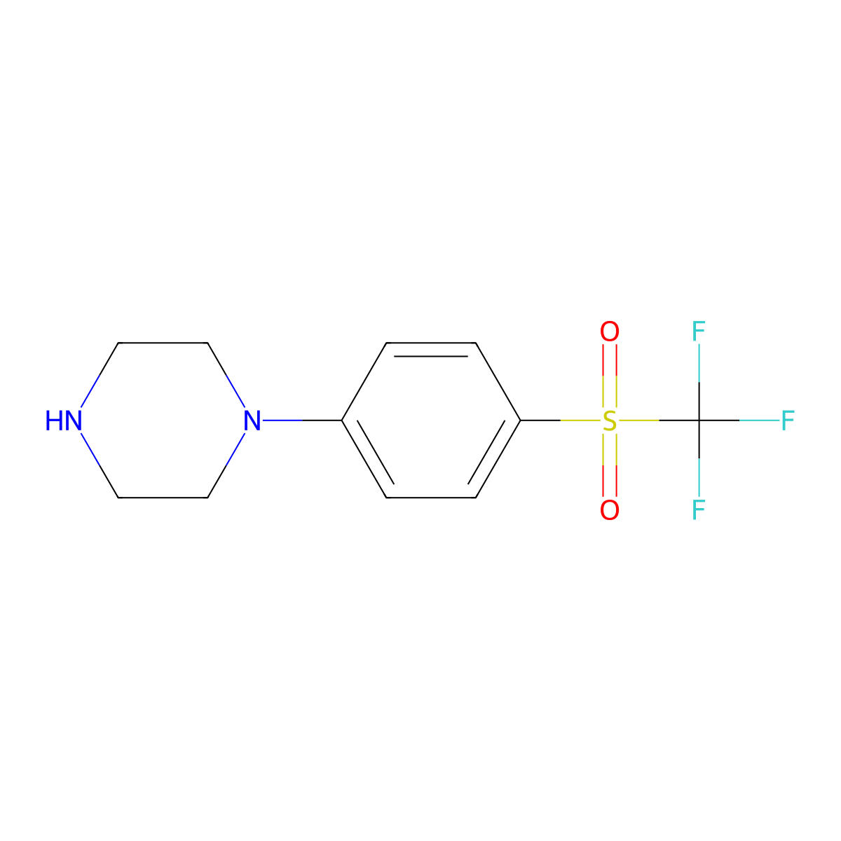 1-(4-Trifluoromethanesulfonylphenyl)piperazine molecular structure, CAS 845616-92-4