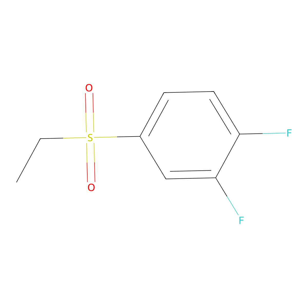 1,2-Difluoro-4-ethylsulfonylbenzene molecular structure, CAS 845617-59-6