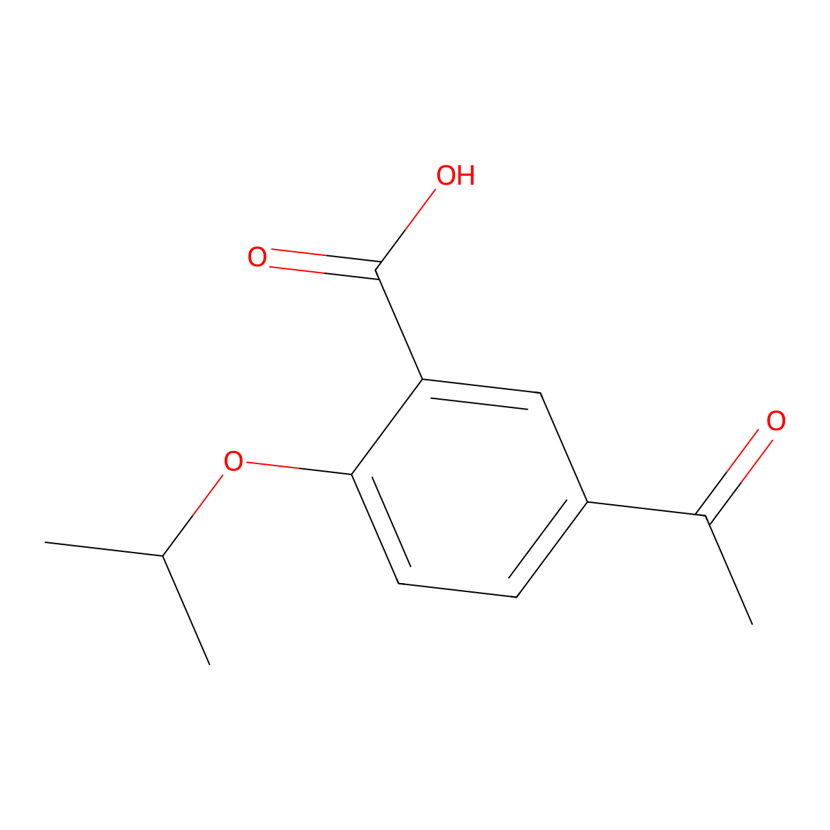 5-Acetyl-2-isopropoxy-benzoic acid molecular structure, CAS 845617-89-2