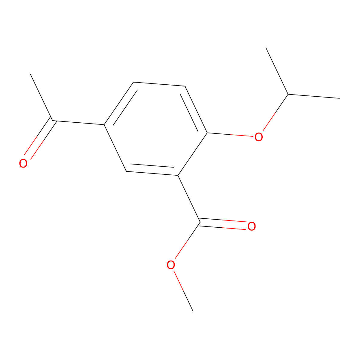 5-Acetyl-2-isopropoxy-benzoic acid methyl ester molecular structure, CAS 845617-90-5