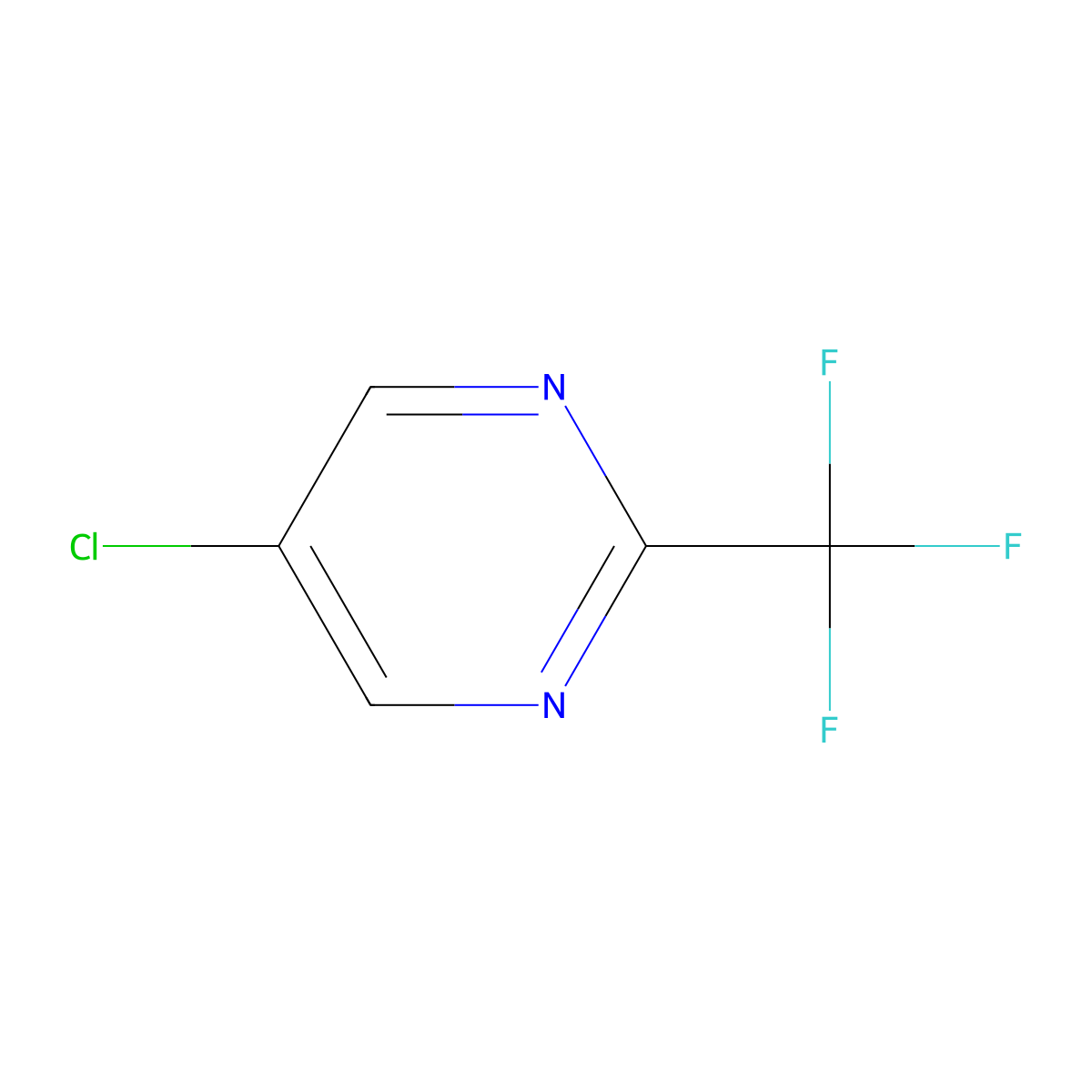 5-Chloro-2-(trifluoromethyl)pyrimidine molecular structure, CAS 845618-08-8