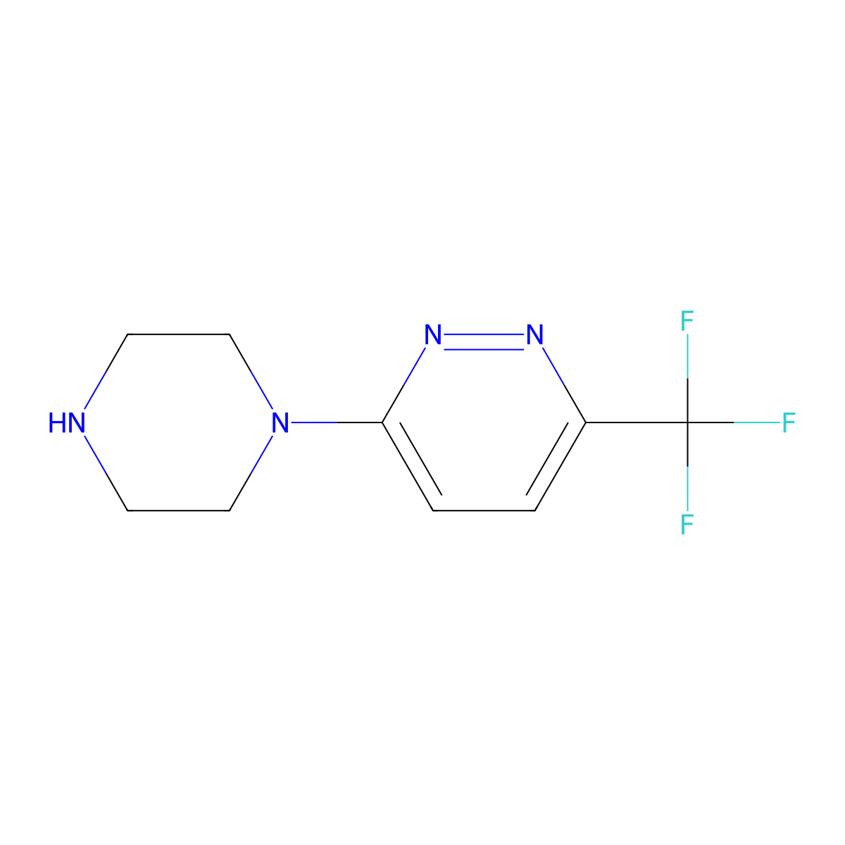3-(Piperazin-1-yl)-6-(trifluoromethyl)pyridazine molecular structure, CAS 845618-11-3
