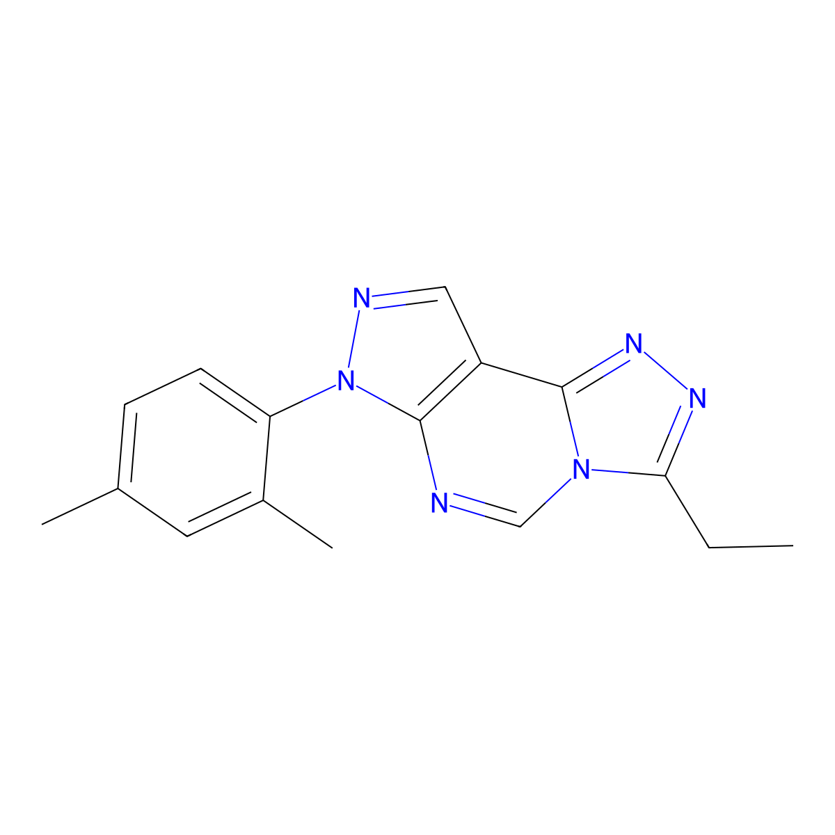 7-(2,4-dimethylphenyl)-3-ethyl-7H-pyrazolo[4,3-e][1,2,4]triazolo[4,3-c]pyrimidine molecular structure, CAS 845635-83-8