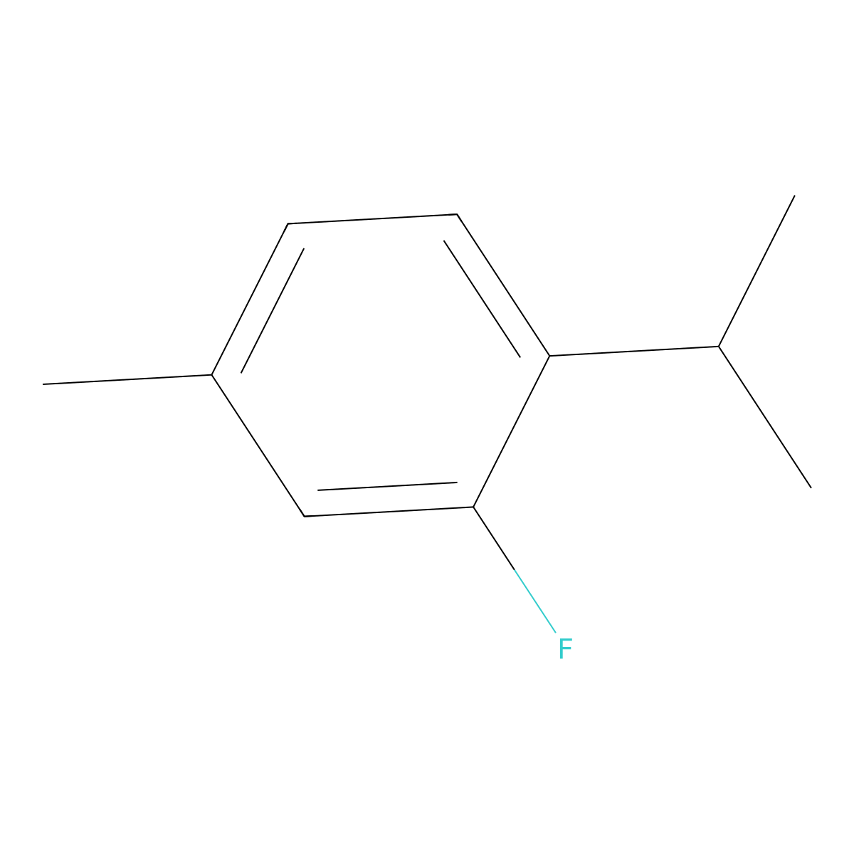 2-Fluoro-4-methyl-1-(1-methylethyl)benZene molecular structure, CAS 84564-70-5