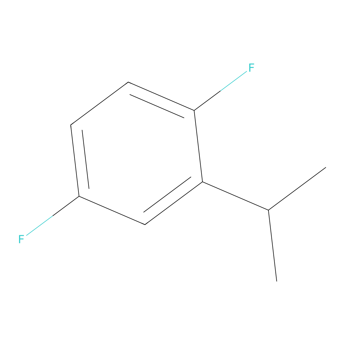 1,4-Difluoro-2-(propan-2-yl)benzene molecular structure, CAS 84564-77-2