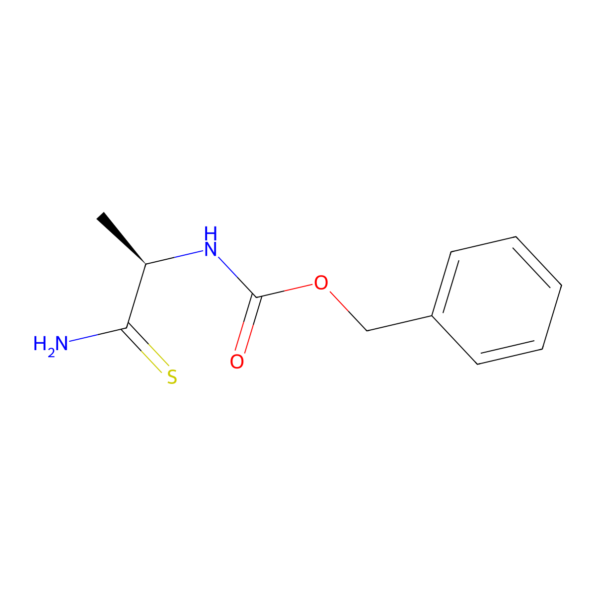 (R)-Benzyl (1-amino-1-thioxopropan-2-yl)carbamate molecular structure, CAS 845643-67-6