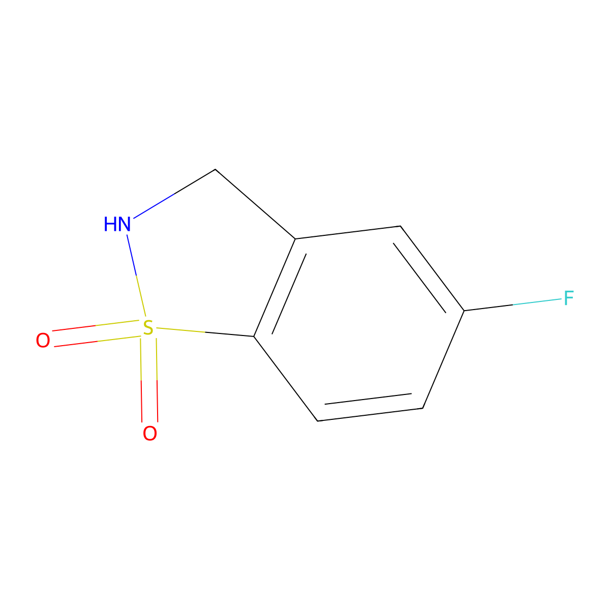 5-Fluoro-2,3-dihydrobenzo[d]isothiazole 1,1-dioxide molecular structure, CAS 845644-47-5